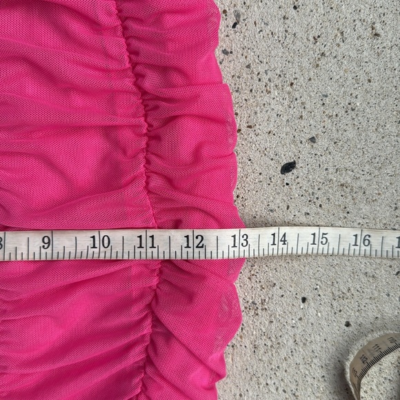 NWT Zara Pink Ruched Mesh Underwire Sweetheart Neck Bodycon Mini Dress Medium - Picture 9 of 12